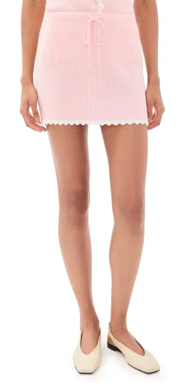 Show Me Your Mumu Offshore Mini Skirt Taffy Pink Knit | Thumbnail 1 Show Me Your Mumu Offshore Mini Skirt Taffy Pink Knit | Thumbnail 1