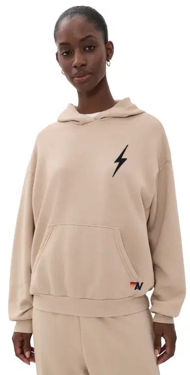 Aviator Nation Relaxed Bolt Stitch Pullover Hoodie Sand | Thumbnail 1 Aviator Nation Relaxed Bolt Stitch Pullover Hoodie Sand | Thumbnail 1