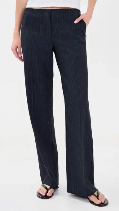 Good American The Low Rise Trousers Royal Stripe | Thumbnail 2 Good American The Low Rise Trousers Royal Stripe | Thumbnail 2