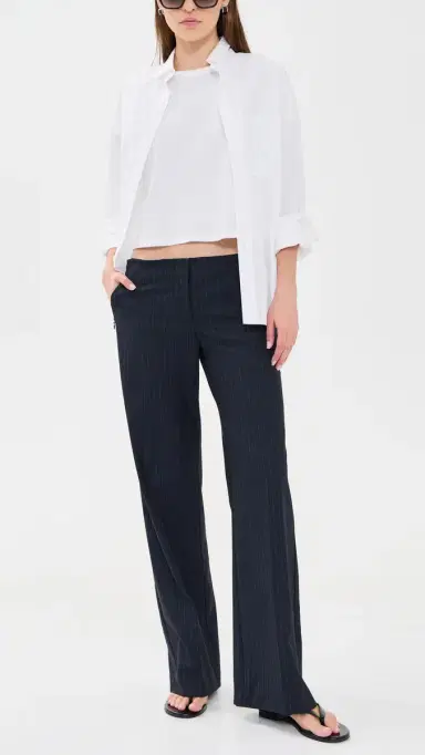 Good American The Low Rise Trousers Royal Stripe | Thumbnail 5 Good American The Low Rise Trousers Royal Stripe | Thumbnail 5