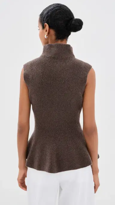 RÓHE Sculptural Sleeveless Knitted Top Brown Melange | Thumbnail 3 RÓHE Sculptural Sleeveless Knitted Top Brown Melange | Thumbnail 3