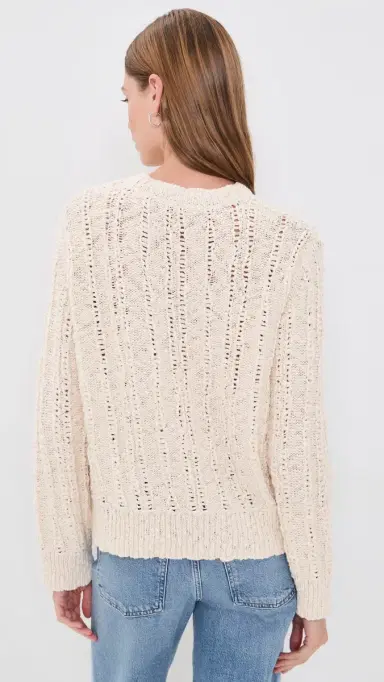 Jenni Kayne California Crew Neck Sweater Cream | Thumbnail 3 Jenni Kayne California Crew Neck Sweater Cream | Thumbnail 3