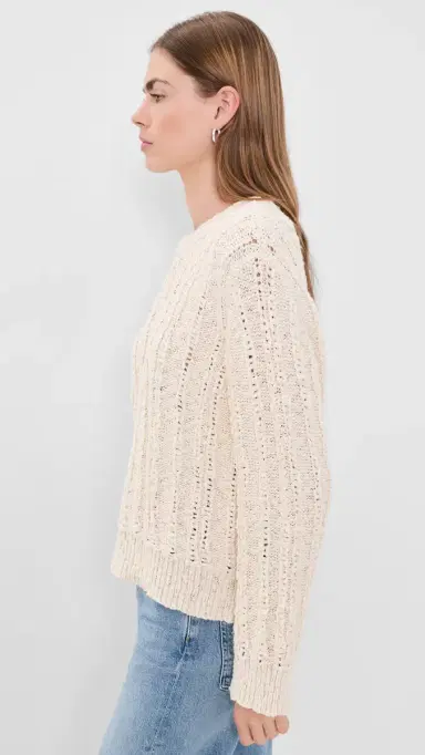 Jenni Kayne California Crew Neck Sweater Cream | Thumbnail 4 Jenni Kayne California Crew Neck Sweater Cream | Thumbnail 4