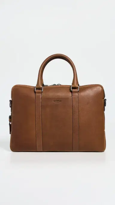 Shinola Navigator Leather Briefcase medbrown One Size | Thumbnail 2 Shinola Navigator Leather Briefcase medbrown One Size | Thumbnail 2