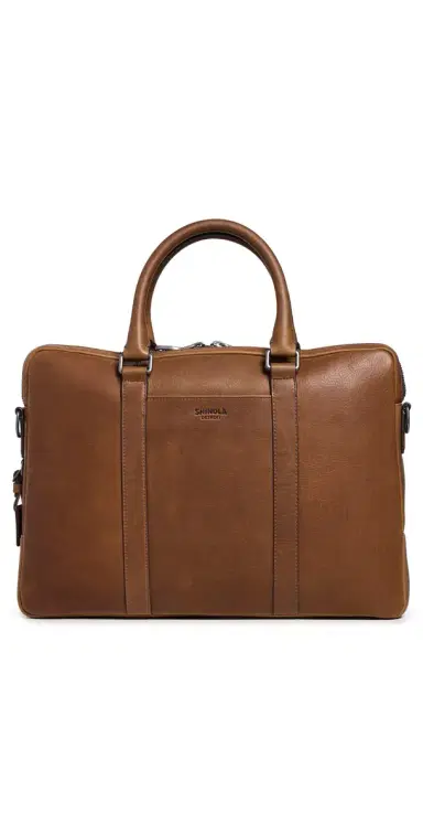 Shinola Navigator Leather Briefcase medbrown One Size | Thumbnail 1 Shinola Navigator Leather Briefcase medbrown One Size | Thumbnail 1