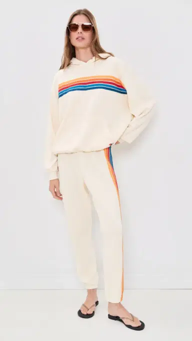 Aviator Nation 5 tripe Sweatpants Vintage White | Thumbnail 5 Aviator Nation 5 tripe Sweatpants Vintage White | Thumbnail 5