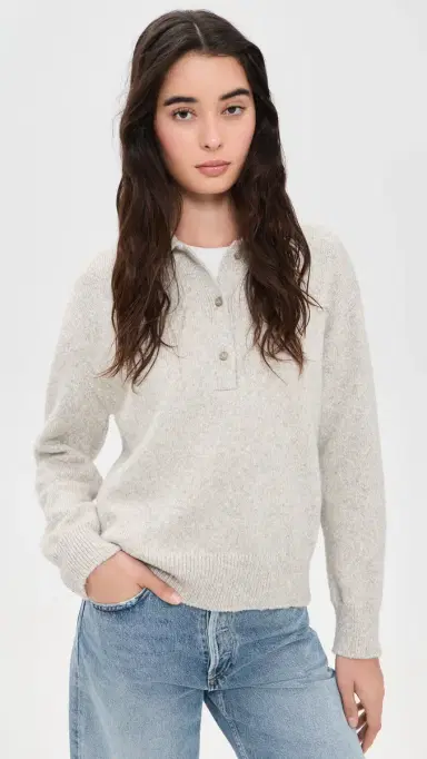 Jenni Kayne Burke Alpaca Polo Pale Gray | Thumbnail 2 Jenni Kayne Burke Alpaca Polo Pale Gray | Thumbnail 2