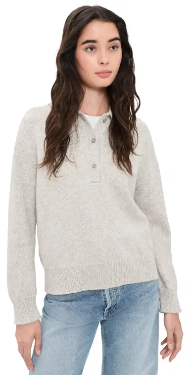 Jenni Kayne Burke Alpaca Polo Pale Gray | Thumbnail 1 Jenni Kayne Burke Alpaca Polo Pale Gray | Thumbnail 1