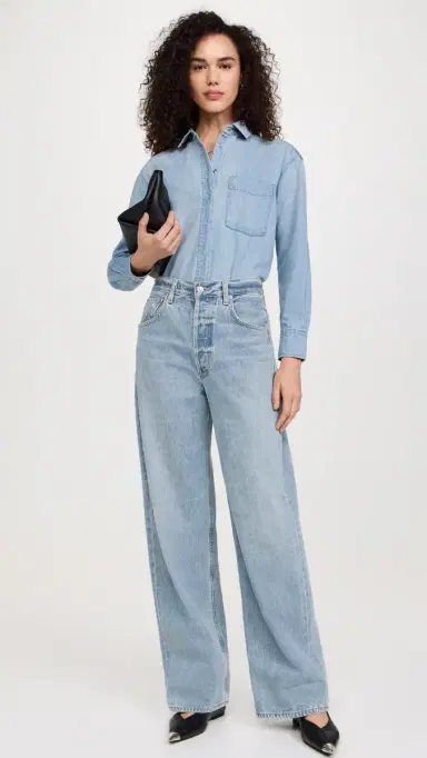 AYR The Denim Deep End Button Down Shirt Air Kisses | Thumbnail 2 AYR The Denim Deep End Button Down Shirt Air Kisses | Thumbnail 2
