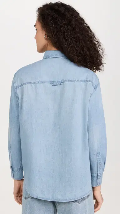 AYR The Denim Deep End Button Down Shirt Air Kisses | Thumbnail 3 AYR The Denim Deep End Button Down Shirt Air Kisses | Thumbnail 3