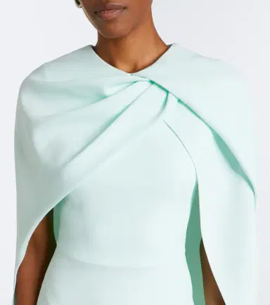 Safiyaa Oria caped crêpe midi dress | Thumbnail 2 Safiyaa Oria caped crêpe midi dress | Thumbnail 2