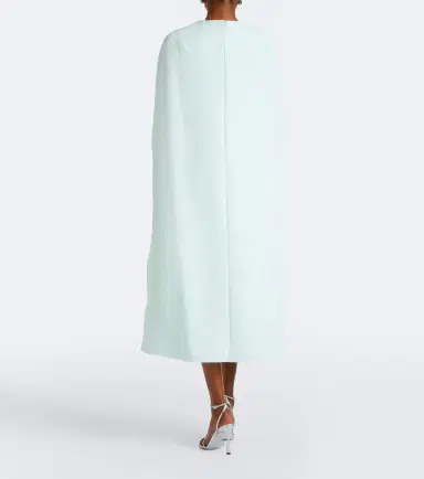 Safiyaa Oria caped crêpe midi dress | Thumbnail 3 Safiyaa Oria caped crêpe midi dress | Thumbnail 3