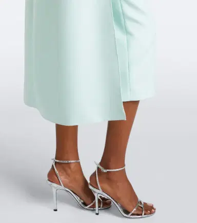 Safiyaa Oria caped crêpe midi dress | Thumbnail 4 Safiyaa Oria caped crêpe midi dress | Thumbnail 4