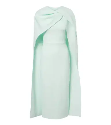Safiyaa Oria caped crêpe midi dress | Thumbnail 1 Safiyaa Oria caped crêpe midi dress | Thumbnail 1