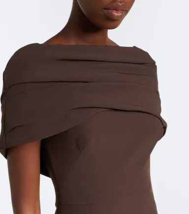 Safiyaa Loura draped peplum crêpe gown | Thumbnail 2 Safiyaa Loura draped peplum crêpe gown | Thumbnail 2