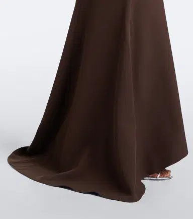Safiyaa Loura draped peplum crêpe gown | Thumbnail 3 Safiyaa Loura draped peplum crêpe gown | Thumbnail 3