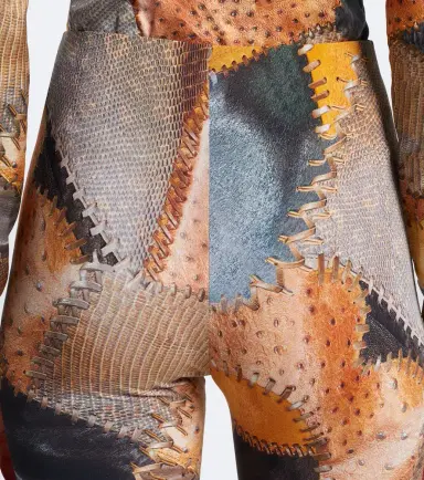 Roberto Cavalli Trompe l'ail flared pants | Thumbnail 4 Roberto Cavalli Trompe l'ail flared pants | Thumbnail 4