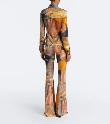 Roberto Cavalli Trompe l'ail flared pants | Thumbnail 6 Roberto Cavalli Trompe l'ail flared pants | Thumbnail 6