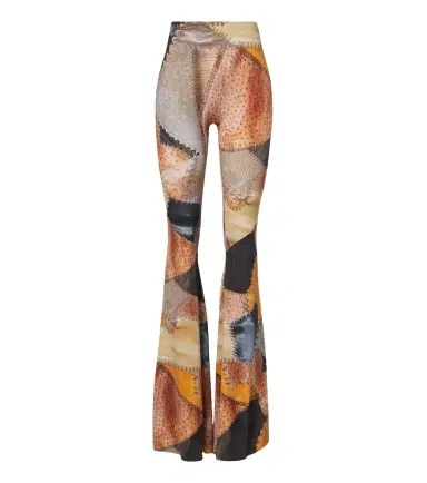 Roberto Cavalli Trompe l'ail flared pants | Thumbnail 1 Roberto Cavalli Trompe l'ail flared pants | Thumbnail 1