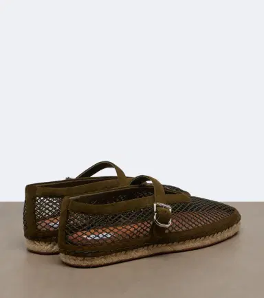 Alaïa Alaïa Suede-trimmed fishnet espadrilles | Thumbnail 3 Alaïa Alaïa Suede-trimmed fishnet espadrilles | Thumbnail 3