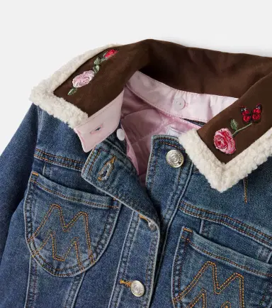 MONNALISA Embroidered denim jacket | Thumbnail 2 MONNALISA Embroidered denim jacket | Thumbnail 2