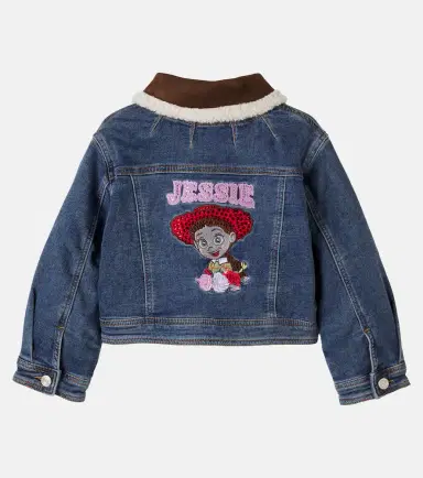 MONNALISA Embroidered denim jacket | Thumbnail 3 MONNALISA Embroidered denim jacket | Thumbnail 3