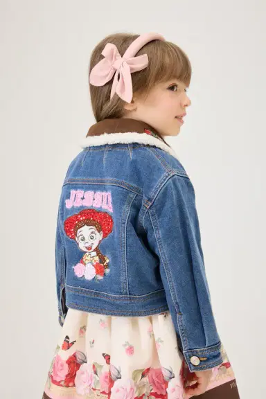 MONNALISA Embroidered denim jacket | Thumbnail 4 MONNALISA Embroidered denim jacket | Thumbnail 4