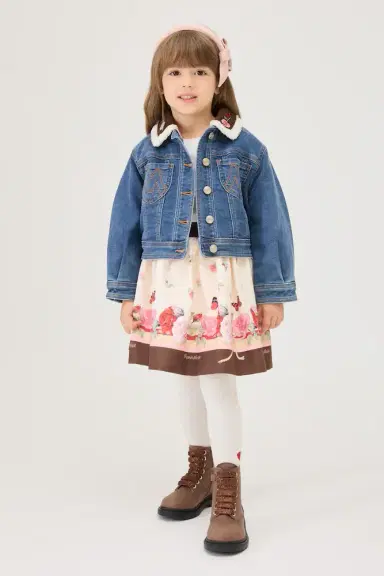 MONNALISA Embroidered denim jacket | Thumbnail 5 MONNALISA Embroidered denim jacket | Thumbnail 5