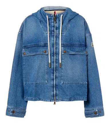 Moncler Ecrevisse layered denim down jacket | Thumbnail 1 Moncler Ecrevisse layered denim down jacket | Thumbnail 1