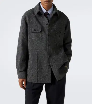 Valentino VLogo wool and silk-blend overshirt | Thumbnail 2 Valentino VLogo wool and silk-blend overshirt | Thumbnail 2