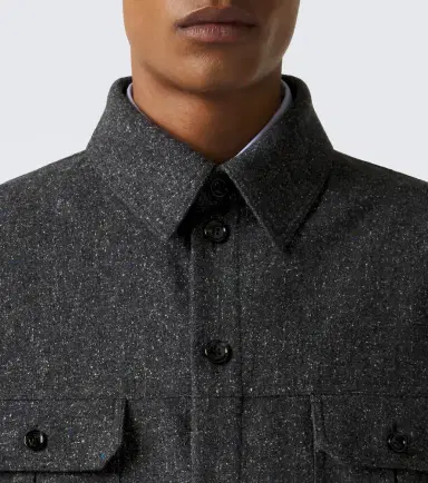 Valentino VLogo wool and silk-blend overshirt | Thumbnail 3 Valentino VLogo wool and silk-blend overshirt | Thumbnail 3