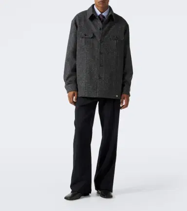 Valentino VLogo wool and silk-blend overshirt | Thumbnail 5 Valentino VLogo wool and silk-blend overshirt | Thumbnail 5