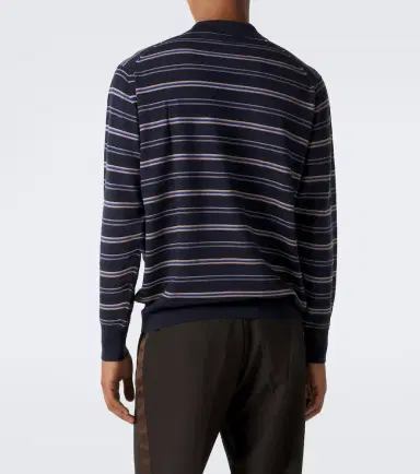 Wales Bonner Beam striped wool polo sweater | Thumbnail 4 Wales Bonner Beam striped wool polo sweater | Thumbnail 4