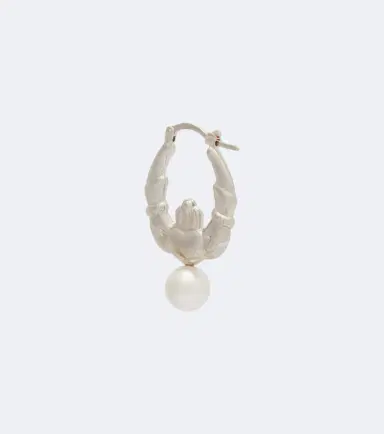 Simone Rocha Faux pearl hoop earrings | Thumbnail 3 Simone Rocha Faux pearl hoop earrings | Thumbnail 3