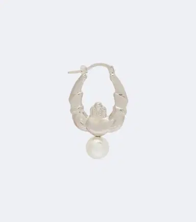 Simone Rocha Faux pearl hoop earrings | Thumbnail 4 Simone Rocha Faux pearl hoop earrings | Thumbnail 4