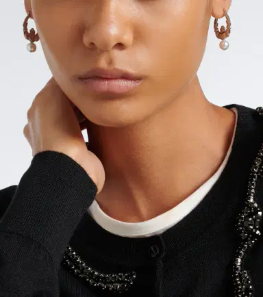 Simone Rocha Faux pearl hoop earrings | Thumbnail 6 Simone Rocha Faux pearl hoop earrings | Thumbnail 6