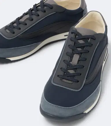 Brunello Cucinelli Leather-trimmed sneakers | Thumbnail 6 Brunello Cucinelli Leather-trimmed sneakers | Thumbnail 6