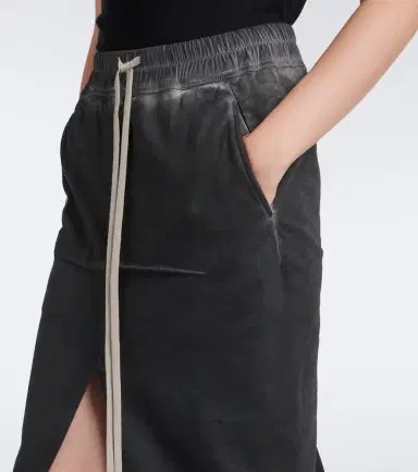 Rick Owens DRKSHDW Sliced Pillar cotton maxi skirt | Thumbnail 3 Rick Owens DRKSHDW Sliced Pillar cotton maxi skirt | Thumbnail 3