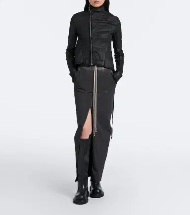 Rick Owens DRKSHDW Sliced Pillar cotton maxi skirt | Thumbnail 4 Rick Owens DRKSHDW Sliced Pillar cotton maxi skirt | Thumbnail 4
