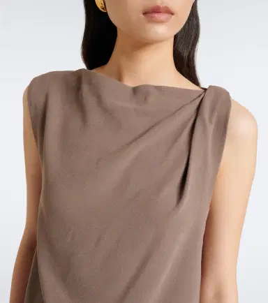 Vince Draped crêpe top | Thumbnail 2 Vince Draped crêpe top | Thumbnail 2