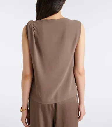 Vince Draped crêpe top | Thumbnail 4 Vince Draped crêpe top | Thumbnail 4