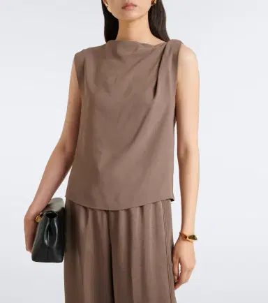 Vince Draped crêpe top | Thumbnail 6 Vince Draped crêpe top | Thumbnail 6