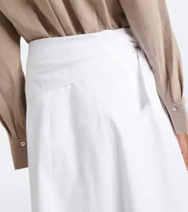 Vince Scarf-detail cotton poplin midi skirt | Thumbnail 2 Vince Scarf-detail cotton poplin midi skirt | Thumbnail 2
