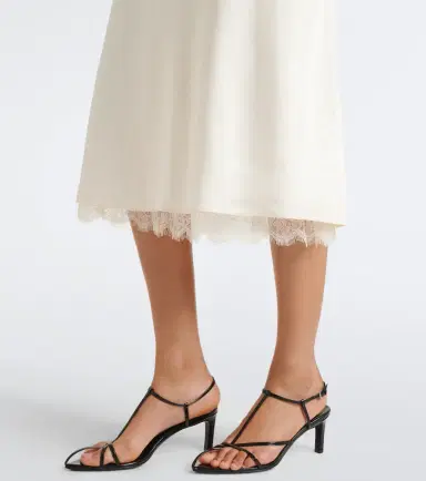 Vince Lace-trimmed satin midi skirt | Thumbnail 6 Vince Lace-trimmed satin midi skirt | Thumbnail 6
