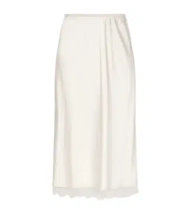 Vince Lace-trimmed satin midi skirt | Thumbnail 1 Vince Lace-trimmed satin midi skirt | Thumbnail 1