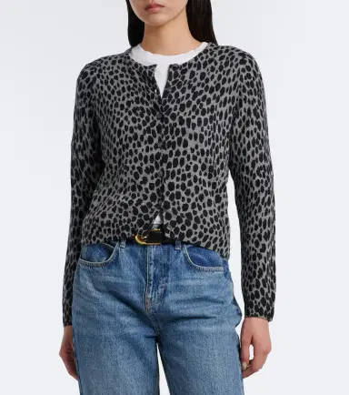 Nili Lotan Keelah leopard-print cashmere cardigan | Thumbnail 2 Nili Lotan Keelah leopard-print cashmere cardigan | Thumbnail 2