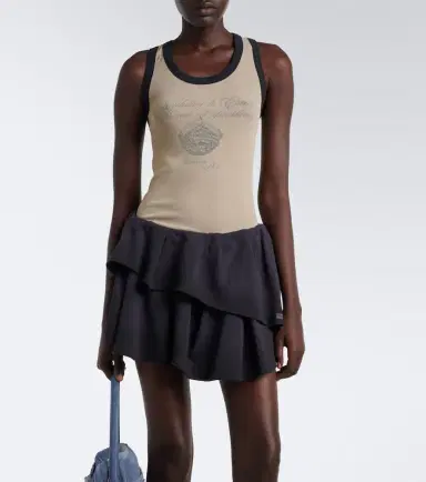 Acne Studios Printed ribbed-knit tank top | Thumbnail 5 Acne Studios Printed ribbed-knit tank top | Thumbnail 5