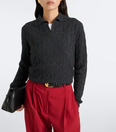 Jardin des Orangers Cable-knit cashmere polo sweater | Thumbnail 2 Jardin des Orangers Cable-knit cashmere polo sweater | Thumbnail 2