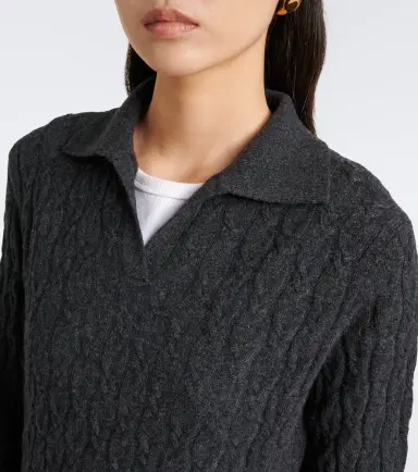 Jardin des Orangers Cable-knit cashmere polo sweater | Thumbnail 4 Jardin des Orangers Cable-knit cashmere polo sweater | Thumbnail 4