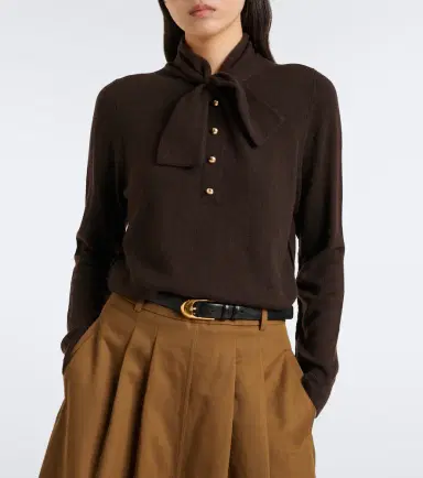 Jardin des Orangers Tie-neck wool and cashmere sweater | Thumbnail 2 Jardin des Orangers Tie-neck wool and cashmere sweater | Thumbnail 2